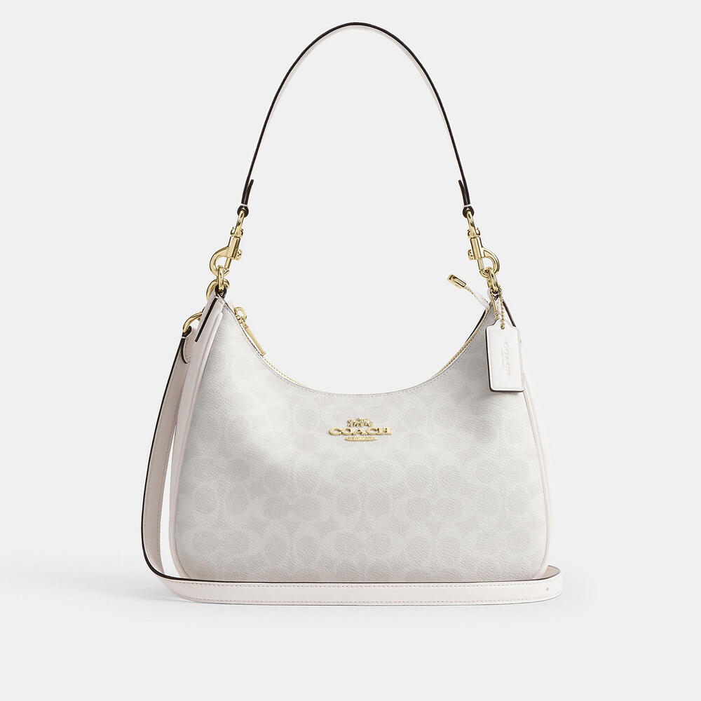 Authentic Coach Outlet Teri Hobo Bag In Signature Canvas NWT